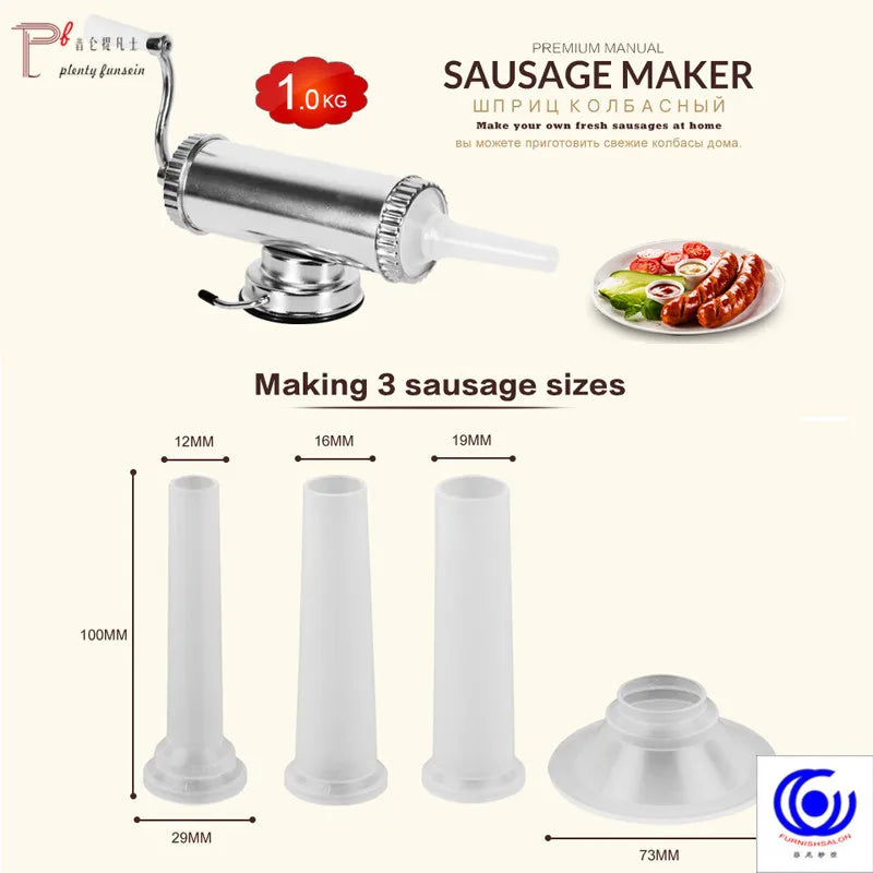 Casings Kitchenware Manual Stuffers Horizontal Ciq Pf2019032 Metal Meat Poultry Tools Burger Press Limited - Eloy Royal