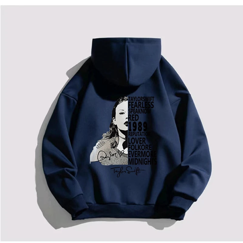 Autumn Winter Hoodies For Men Women Sweater Taylor【Mindnights】Album Print Sweatshirt Unisex Pullovers Hooded Hip Hop Streetwear - Eloy Royal