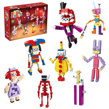 The Amazing Digital Circus Jax & Pomni Building Blocks Set, Cartoon Anime Protagonist Clown Model Toys for Kids, Birthday Gifts - Eloy Royal