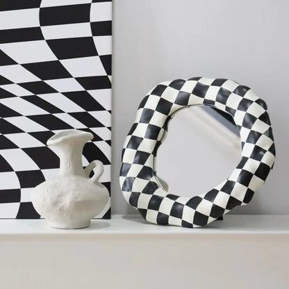 Black & White Checkerboard Vanity Mirror - Eloy Royal