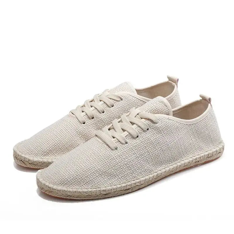 Summer Linen Breathable Casual Flats Shoes Mens Espadrilles Loafers Fashion Men Canvas Shoes Casual Fisherman Driving Footwear - Eloy Royal