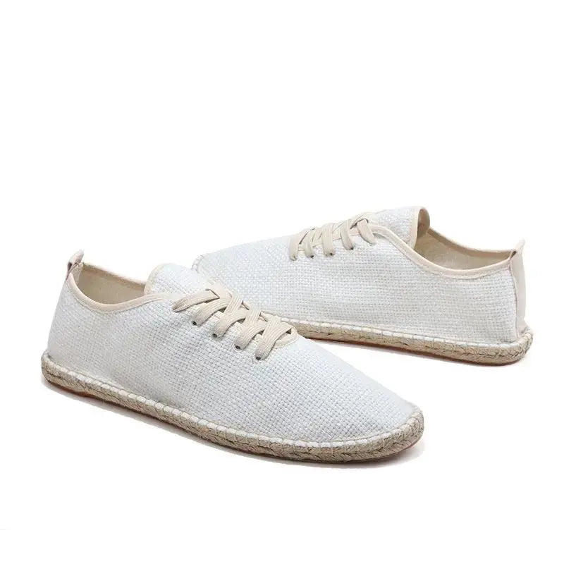 Summer Linen Breathable Casual Flats Shoes Mens Espadrilles Loafers Fashion Men Canvas Shoes Casual Fisherman Driving Footwear - Eloy Royal