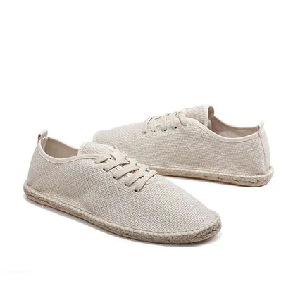 Summer Linen Breathable Casual Flats Shoes Mens Espadrilles Loafers Fashion Men Canvas Shoes Casual Fisherman Driving Footwear - Eloy Royal