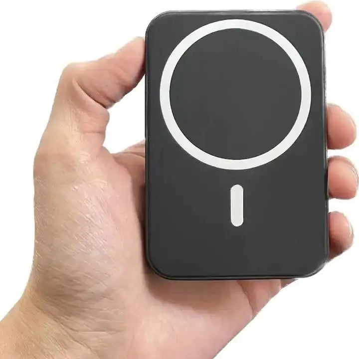 Magsafe PowerBank 5000 mah (Black)●Magsafe powerbank ●Portable Battery Pack Wireless portable magnetic charger thats compatible for iPhone 15/14/13/12 magsafe Cases and more. black