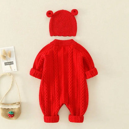 CharmBaby Knit Romper - Eloy Royal