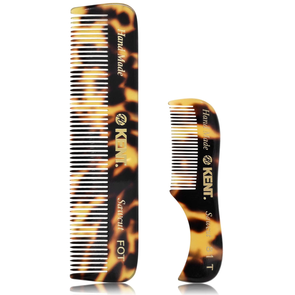 Kent Beard Comb Set Pocket Combs for Men Pocket Comb Beard Kit for Men for Travel and Home Mustache Comb for Men Mini Comb Beard Combs for Mens Grooming Handmade Kent Comb Mens Beard Grooming Set Yellow Tokyo