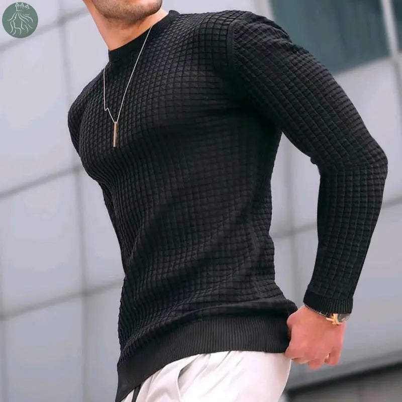 Trend Crew-neck Pullover Loose Knitted Long-sleeved Cotton Top - Eloy Royal