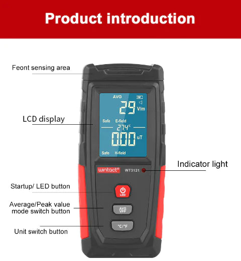 Electromagnetic Field Radiation Detector Tester - Eloy Royal