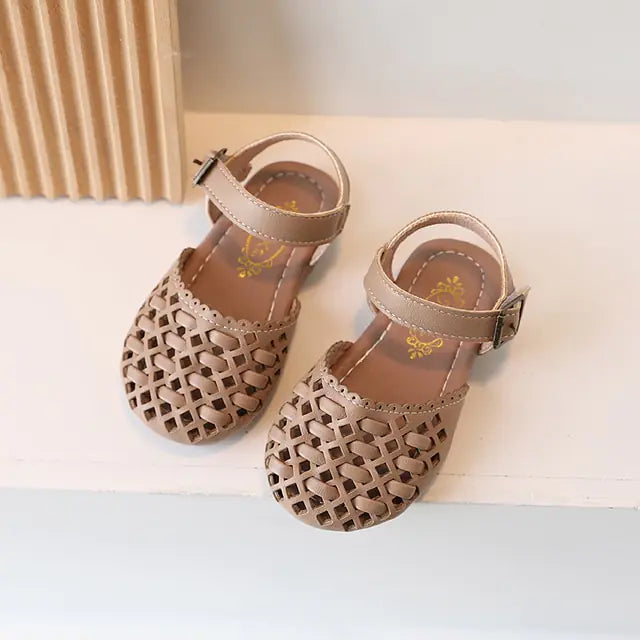 Little Girlt Soft Pu Leather Sliders - Eloy Royal