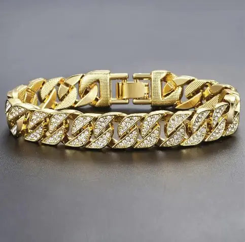 Miami Gold Curb Cuban Bracelet - Eloy Royal