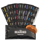 Live Bearded All-Natural Mens Beard Grooming Kit Sample Pack - Discover Your Signature Scent with 6 Different Fragrances Includes Oil Beard Butter Wash Conditioner Wooden Comb & Bonus Gift