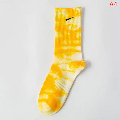 Women Tie-dye Middle Tube Socks - Eloy Royal