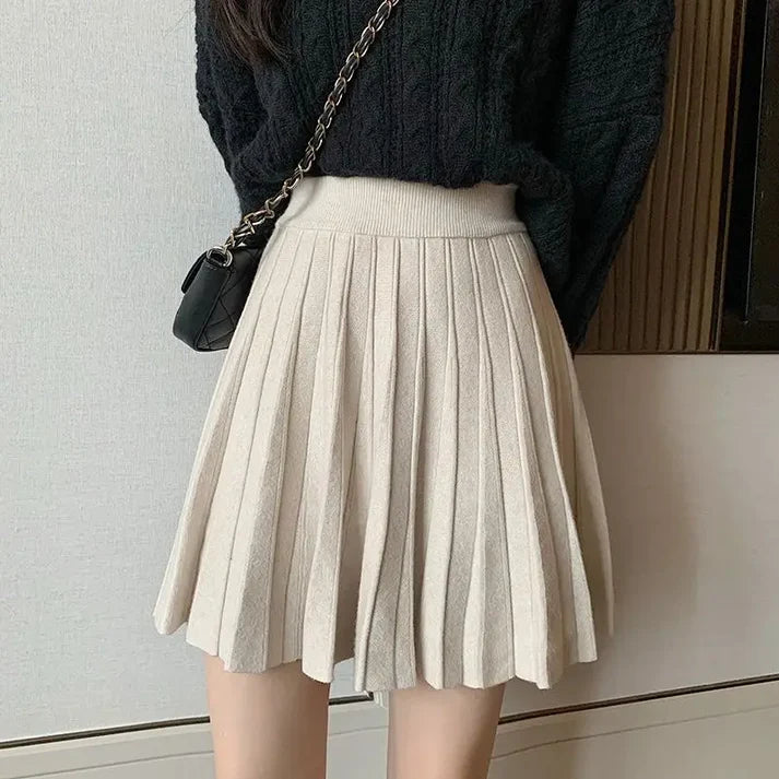 High Waist Knitted Mini Skirt for Women - Eloy Royal