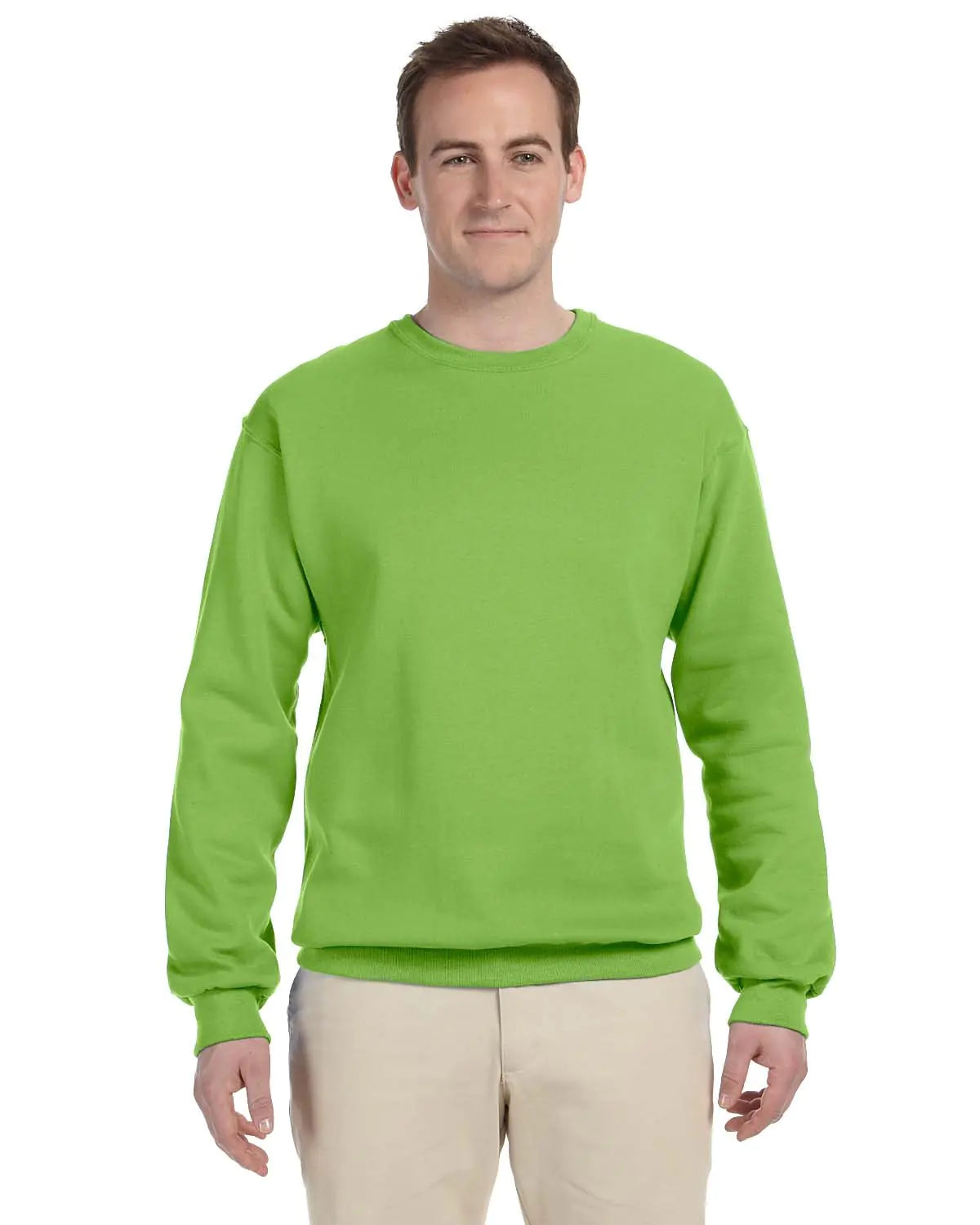 Jerzees Mens NuBlend Crewneck Sweatshirt 4XL Kiwi Khaki 4X-Large