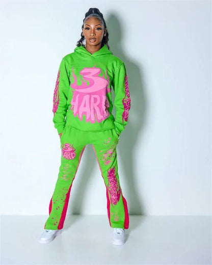 Puff Print Sweatsuit Set - Eloy Royal