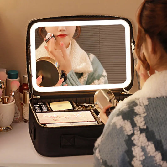 Smart LED Cosmetic Case with Mirror - Eloy Royal