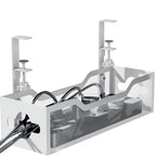 Cable Management Under Desk 13.38"- No Damage to Desk Standing Desk Cable Organizer Quszmd Under Desk Cord Organizer Under Desk Wire Management Tray White White 13.38"