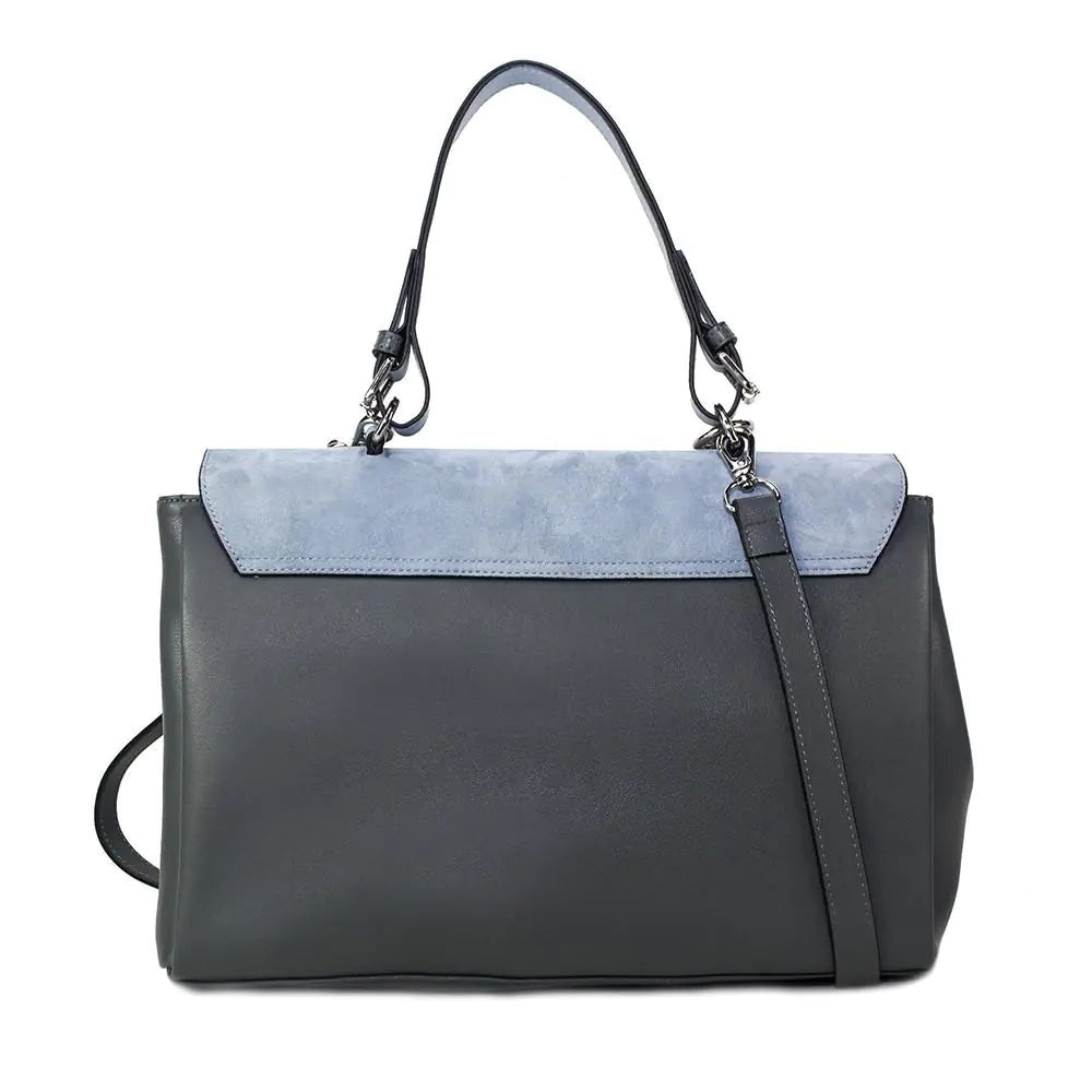 Simonetta Leather Handbag -Serenity / Charcoal - Eloy Royal