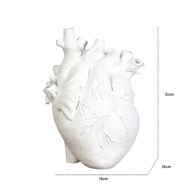 Heart-Shaped European Resin Vase - Eloy Royal