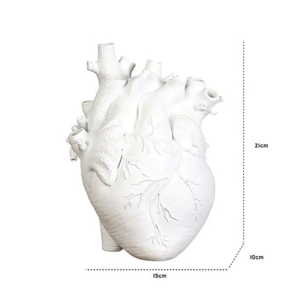 Heart-Shaped European Resin Vase - Eloy Royal