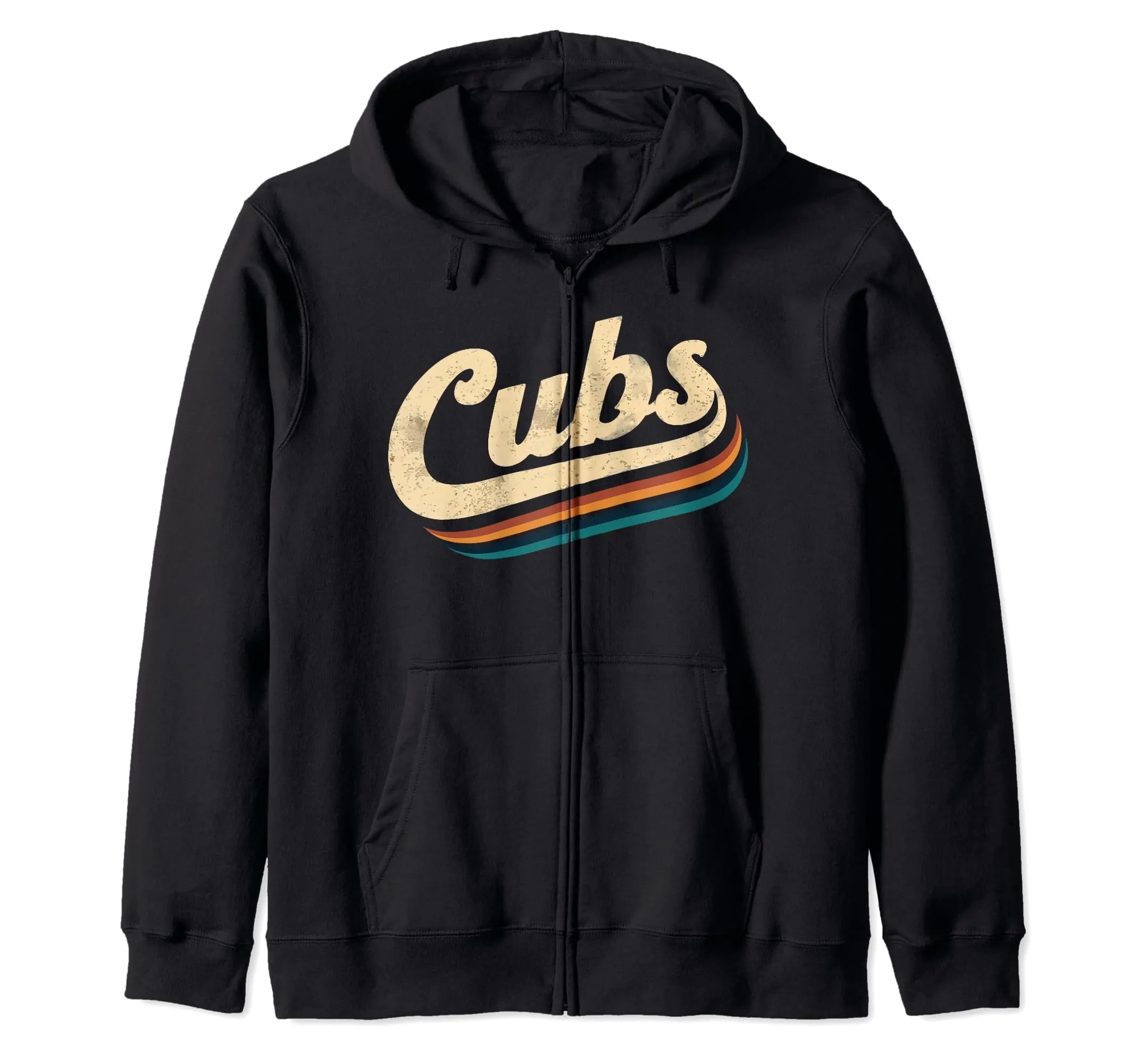 Vintage Cubs Name Throwback Retro Zip Hoodie n a