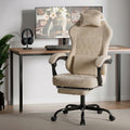 Ergonomic Gaming Chair Video Gamer Chairs Gaming Computer Chairs Gamer Chairs for Adults Massage Lumbar Support Swivel Height Adjustable Headrest Backrest Beige