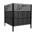 W48'' x H47.3'' x 2 Panels Metal Privacy Screen, Outdoor Privacy Panels, Trash Can Enclosure, Air Conditioner Fence, Pool Equipment Enclosure, Backyard Fencing, Rose Black
