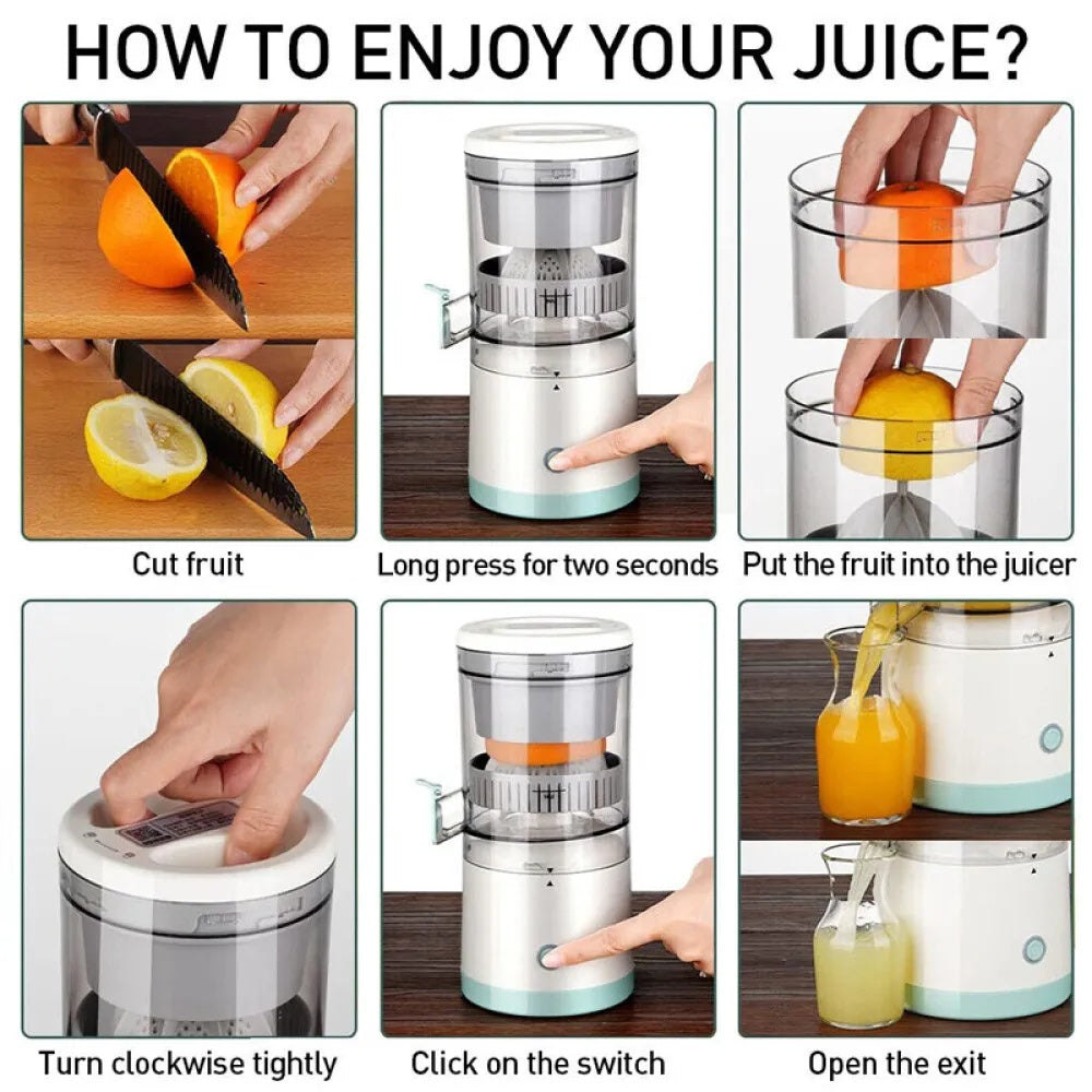 Electric Citrus Juicer Juice Squeezer Portable Press Machine Fruit Extractor UK - Eloy Royal