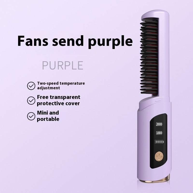 Negative Ion Straight Comb Does Not Hurt Hair Quality Wireless USB Charging