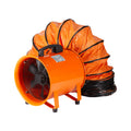 Portable Ventilator, 12 inch Heavy Duty Cylinder Fan with 33ft Duct Hose, 560W Strong Shop Exhaust Blower 2894CFM, Industrial Utility Blower for Sucking Dust, Smoke, Smoke Home/Workplace