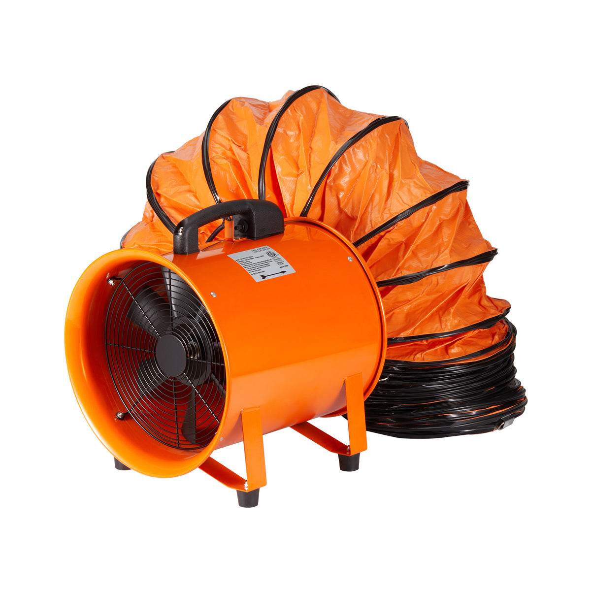 Portable Ventilator, 12 inch Heavy Duty Cylinder Fan with 33ft Duct Hose, 560W Strong Shop Exhaust Blower 2894CFM, Industrial Utility Blower for Sucking Dust, Smoke, Smoke Home/Workplace