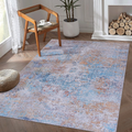 LOOM & LUXE Area Rugs 9x12 Living Room, Washable Rug, Low-Pile, Non-Slip, Non-Shedding, Foldable, Kid & Pet Friendly - Area Rugs for living room, bedroom, kitchen  -  (Yellow/Cream, 9' x 12')