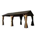 Ilsley Cedar Wood Gazebo, Natural Wood, 12 x 20 ft