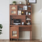 Computer Desk with 90 Degree Rotating Desktop, 43x70 Inch Office Desk with Storage Drawer and Cabinets, Gaming Desk with Shelves, Writing Desk for Study, Work Desk for Home (Old SKU:N733P279101D) - Eloy Royal