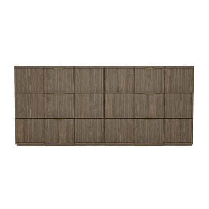 Dresser in Walnut Brown and Gold