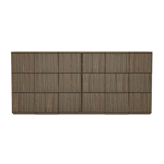 Dresser in Walnut Brown and Gold