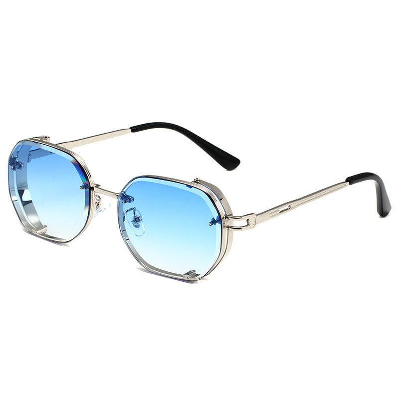 Metal Fat Edge Square Frame New Men's Fashion Sunglasses