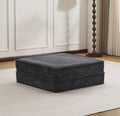 Compression Mahjong Sofa,Convertible Floor Sofa Bed,DIY Boneless Modular Sectional Sofa,No Assembly Required,Circle fleece fabric,1 Ottoman,Dark Grey