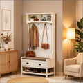 Multifunctional Design Entryway Hall Tree,Chic Hall Tree,Sturdy Coat Rack Stand