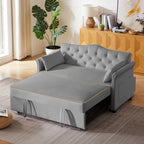 Grey Velvet Sleeper Sofa Bed