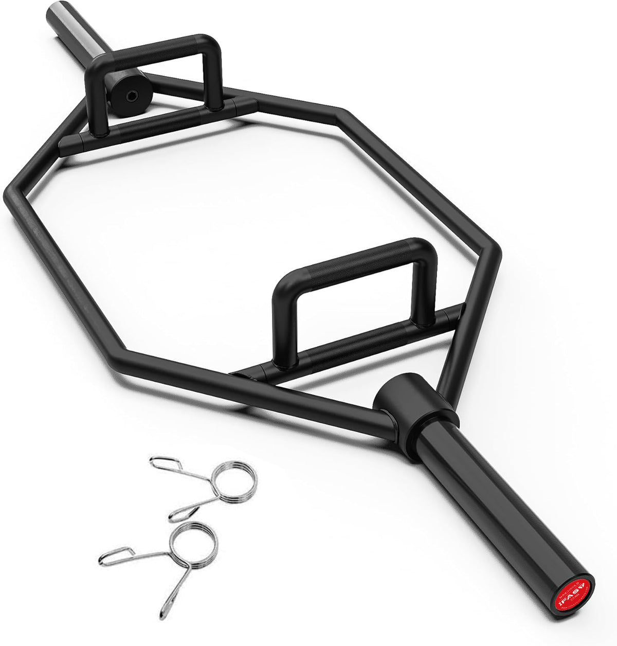 Olympic Hex Bar 1000Lbs Weight Capacity, Trap Bar 56' Chrome Finish Hex Weight Lifting Bar Deadlift Bar with Two-Handle, for Squats, Deadlifts, Shrugs Power Pulls