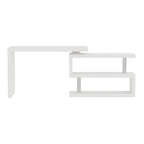 Modern 47'L Swivel Top Desk-High Gloss White - Eloy Royal