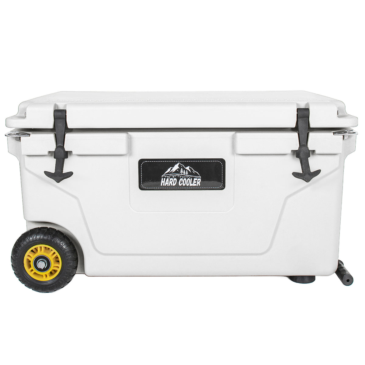 65 Quart White Cooler, Ultra-Tough Hard Shell Ice Chest – Heavy-Duty Insulated Portable Cooler with 6-Day Ice Retention for Camping, Job Site, Tailgating, Beach & Fishing