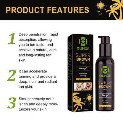 Summer Seaside Sun-aid Dark Brown Bronze Body Self-tanning Oil Moisturizing Skin Moisturizing