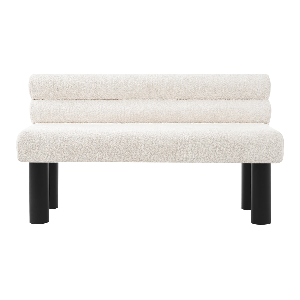 Upholstered Dining Bench, End of Bed, Entryway Bench, Ottoman for Dining Room, Bedroom, Living Room, Rubber Wood Leg 300 LBS Support, Beige