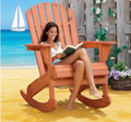 Rocking chair Rocking Chair, with Slatted Wooden Design, Fanned Back