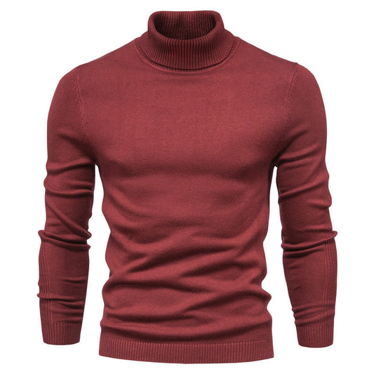 High Neck Men's Casual Knit Sweater