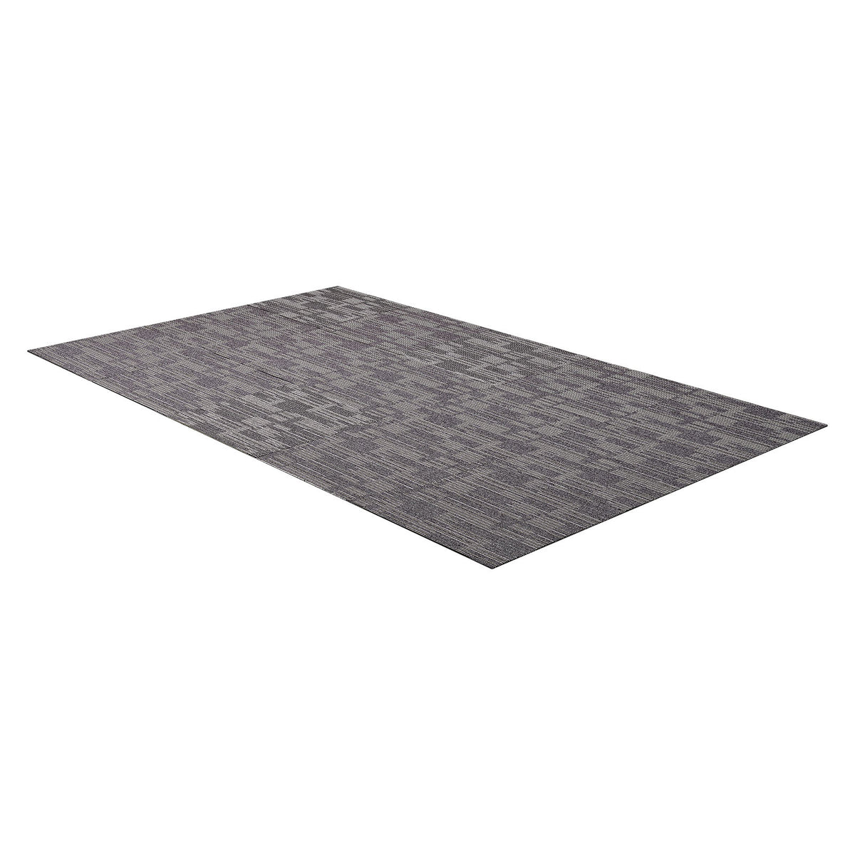Carpet Tiles Reusable 24x24 inch 24 PCS Modular Rug Soft Padded Gray Brown