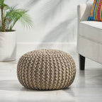 Moro Knitted Cotton 20 x 20 Round Pouf