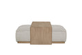 Ottoman & Tray Table - Gray
